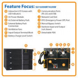 SU16000RT4UHW SmartOnline 208/240 & 120V 16kVA 11.2kW Double-Conversion UPS, 8U, Extended Run, Network Card Slot, USB, DB9, Bypass, Hardwire