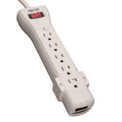 SUPER6TEL Protect It! 7-Outlet Surge Protector, 6-ft. Cord, 1080 Joules, Fax/Modem Protection, RJ11