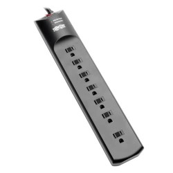 SUPER7BTAA TAA-Compliant Protect It! 7-Outlet Surge Protector, 7 ft. Cord, 2450 Joules, Black Housing