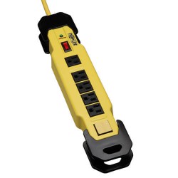 TLM609SA Protect It! 6-Outlet Industrial Safety Surge Protector, 9-ft. Cord, 1500 Joules, Cord Wrap, Hang Holes