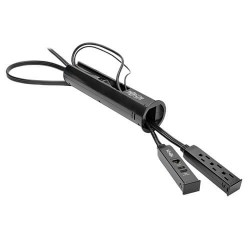 TLP310DMUSB Protect It! 3-Outlet Desktop-Grommet Surge Protector, 10 ft. Cord, 900 Joules, 2 USB Charging Ports, RJ45, Black Housing