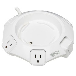 TLP48USBCUFO CONFERENCE POWER WITH 4AC/4USB - 3 USB-A AND 1USB-C/ROTATING OUTLETS/8FT CORD.  MICRO CORD FOR ALEXA OR GOOGLE ASSISTANTS