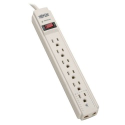 TLP604TEL Protect It! 6-Outlet Surge Protector, 4-ft. Cord, 790 Joules, Tel/Fax/Modem Protection