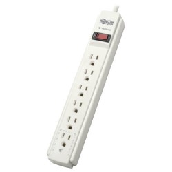 TLP606 Protect It! 6-Outlet Surge Protector, 6 ft. Cord, 790 Joules, Diagnostic LED, Light Gray Housing