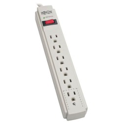 TLP608 Protect It! 6-Outlet Surge Protector, 8-ft. Cord, 990 Joules, Low-Profile Right-Angle 5-15P plug