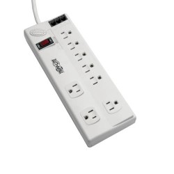TLP806TELTAA 8-Outlet Surge Protector with DSL/Phone Line/Modem Surge Protection – 3150 Joules, 6 ft. Cord