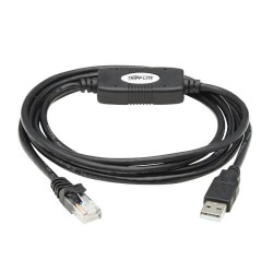 U009-006-RJ45-X USB-A to RJ45 Rollover Console Cable (M/M) - Cisco Compatible, 250 Kbps, 6 ft., Black