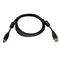 U023-003 USB 2.0 A/B Cable with Ferrite Chokes (M/M), 3-ft.