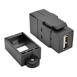 U060-000-KP-BK USB 2.0 All-in-One Keystone/Panel Mount Coupler (F/F), Black
