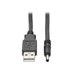 U152-003-3P5 USB to DC Power Cable – M/M, USB-A to 3.5 x 1.35 mm DC Barrel Plug, 3 ft.