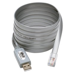 U209-006-RJ45-X USB to RJ45 Cisco Serial Rollover Cable, USB Type-A to RJ45 M/M, 6 ft.
