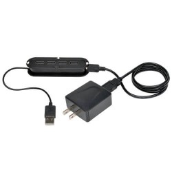 U222-004-R 4-Port USB 2.0 Ultra-Mini Compact Hub with Power Adapter