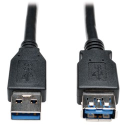 U324-006-BK USB 3.0 SuperSpeed Extension Cable (AA M/F) Black, 6-ft