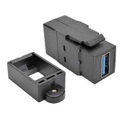 U325-000-KP-BK USB 3.0 All-in-One Keystone/Panel Mount Coupler (F/F), Black