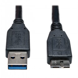 U326-003-BK USB 3.0 SuperSpeed Device Cable (A to Micro-B M/M) Black, 3-ft.