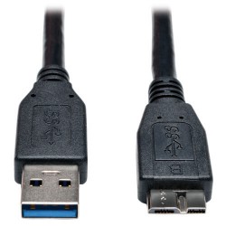 U326-006-BK USB 3.0 SuperSpeed Device Cable (A to Micro-B M/M) Black, 6-ft