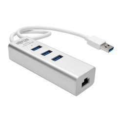 U336-U03-GB USB 3.0 SuperSpeed to Gigabit Ethernet NIC Network Adapter with 3 Port USB 3.0 Hub