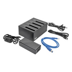 U339-004 4-Bay USB 3.0/eSATA to SATA Docking Station with Cloning, 2.5 in. to 3.5 in. SATA Hard Drives