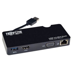 U342-SHG-001 USB 3.0 SuperSpeed HDMI / VGA Mini Docking Station with Gigabit Ethernet