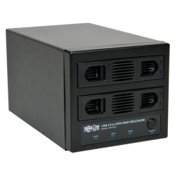 U357-002 USB 3.0 SuperSpeed 2 Bay SATA Hard Drive RAID Enclosure w Fan for 3.5" and 2.5" drives