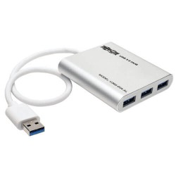U360-004-AL 4-Port Portable USB 3.0 SuperSpeed Mini Hub, Aluminum