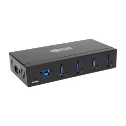 U360-004-IND 4-Port Industrial-Grade USB 3.0 SuperSpeed Hub - 20kV ESD Immunity, Metal Case, Mountable