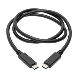 U420-C03-G2-5A USB-C to USB-C Cable (M/M) - 3.1, 10 Gbps, 5A Rating, USB-IF Certified, Thunderbolt 3, 3 ft.