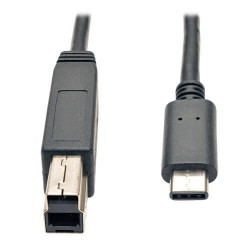 U422-003-G2 USB 3.1 Gen 2 (10 Gbps) Cable, USB Type-C (USB-C) to USB 3.0 Type-B (M/M), 3 ft.