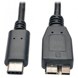 U426-003 USB 3.1 Gen 1 (5 Gbps) Cable, USB Type-C (USB-C) to USB 3.0 Micro-B (M/M), 3 ft.