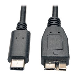 U426-003-G2 USB 3.1 Gen 2 (10 Gbps) Cable, USB Type-C (USB-C) to USB 3.0 Micro-B (M/M), 3 ft.