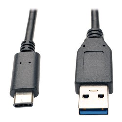 U428-003-G2 USB 3.1 Gen 2 (10 Gbps) Cable, USB Type-C (USB-C) to USB-A (M/M), 3 ft.