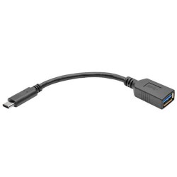 U428-06N-F USB 3.1 Gen 1 (5 Gbps) Adapter Cable, USB Type-C (USB-C) to USB Type-A M/F, 6-in. Length