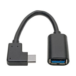 U428-06N-F-CRA USB Type-C to Type-A Adapter Cable (M/F) - Right Angle, 3.1, 5 Gbps, Gen 1, Thunderbolt 3, 6 in.