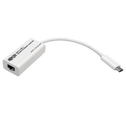 U436-06N-GBW USB 3.1 Gen 1 Type-C to Gigabit Ethernet NIC Network Adapter, 10/100/1000 Mbps, Thunderbolt™ 3 Compatible, White