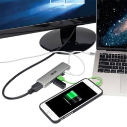 U442-DOCK10-S USB-C Docking Station, 4K @ 30 Hz, HDMI, Thunderbolt 3, PD Charging, Micro SD – Silver