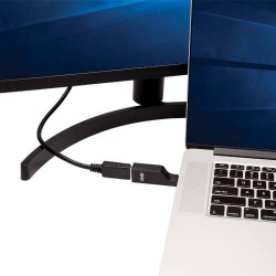 U444-000-DP4K6B USB-C to DisplayPort Vertical Adapter (M/F) - USB 3.1, Gen 1, Thunderbolt 3, 3840 x 2160 (4K x 2K), Black