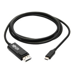 U444-006-DP-BE USB-C to DisplayPort Adapter Cable (M/M) - 3.1, Gen 1, Locking Connector, 4K @ 60 Hz, 4:4:4, Black, 6 ft.