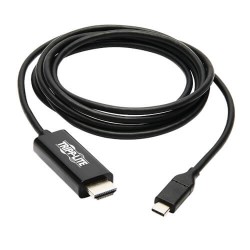 U444-006-H4K6BE USB-C to HDMI Adapter Cable (M/M) - 3.1, Gen 1, Thunderbolt 3, 4K @ 60 Hz, Converter on HDMI End, Black, 6 ft.