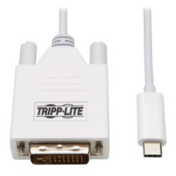 U444-010-DE USB-C to DVI Adapter Cable (M/M) - 3.1, Gen 1, Thunderbolt 3, 1920 x 1200, White, 10 ft. (3 m)