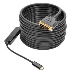 U444-016-D USB 3.1 Gen 1 USB-C to DVI Adapter Cable (M/M), Thunderbolt 3 Compatible, 1920 x 1080 (1080p), 16 ft.