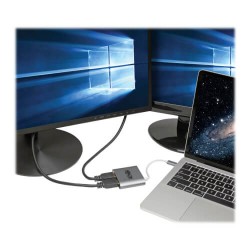 U444-06N-2H-MST USB-C to Dual HDMI Adapter - M/2xF, Thunderbolt 3 Compatible, USB 3.1, 4K x 2K @ 30 Hz, MST, Gray
