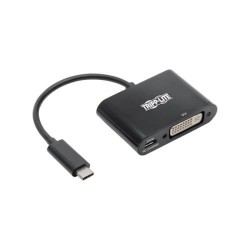 U444-06N-DB-C USB-C to DVI Adapter with PD Charging - USB 3.1, Thunderbolt 3, 1080p, Black