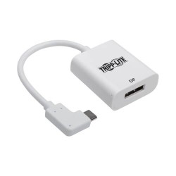 U444-06N-DP-RA Right-Angle USB-C to DisplayPort Adapter Cable (M/F) - 3.1, Gen 1, 4096 x 2160 (4K), 5 Gbps, White