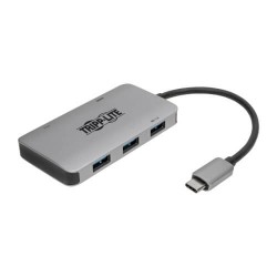 U444-06N-H3U-C USB-C Adapter with PD Charging - USB 3.1 Gen 1, 100W, Ultra 4K HDMI, 3 USB-A Ports, Thunderbolt 3, Gray
