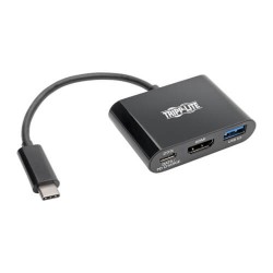 U444-06N-H4UB-C USB-C to HDMI Adapter with USB-A Hub and PD Charging – USB 3.1, Thunderbolt 3, 4K x 2K @ 30 Hz, Black