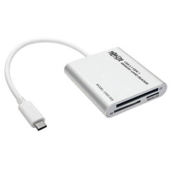 U452-003 USB 3.1 Gen 1 USB Type-C (USB-C) Multi-Drive Smart-Card Flash-Memory Media Reader/Writer, Thunderbolt™ 3 Compatible