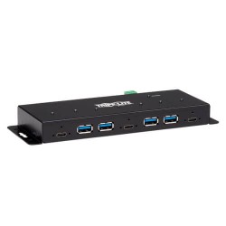 U460-4A3C-IND 7-Port Industrial-Grade USB 3.1 Gen 2 Hub - 10 Gbps, 4 USB-A & 3 USB-C, 15 kV ESD Immunity, Metal Housing