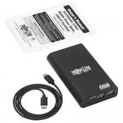 UPB-10K0-2U1C Portable Charger - 2x USB-A, USB-C with PD Charging, 10,050mAh Power Bank, Lithium-Ion, USB-IF, Black