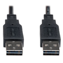 UR020-003 Universal Reversible USB 2.0 Cable (Reversible A to Reversible A M/M), 3-ft.
