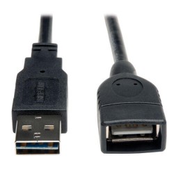 UR024-001 Universal Reversible USB 2.0 Extension Cable (Reversible A to A M/F), 1-ft.